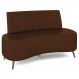 Sofá 2 Lugares para Sala Living 160cm Pés Palito Tamar Z08 Sintético Marrom - Mpozenato