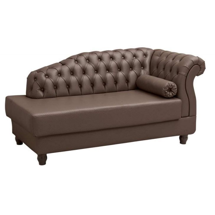 Chaise Estofada com Pés de Madeira Vega TCS-357 Marrom - Perfan