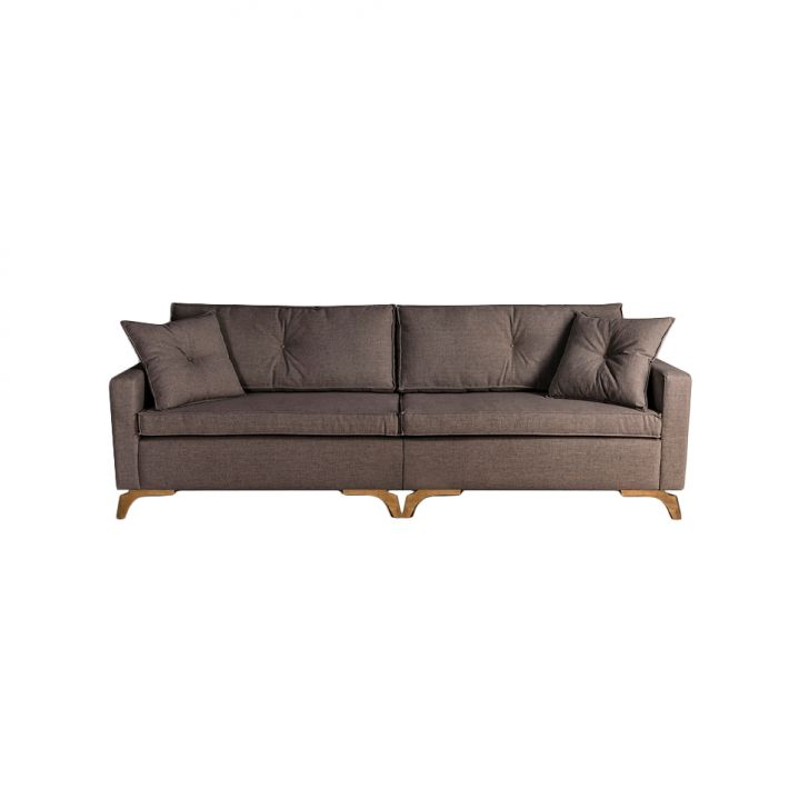 Image of Sofá 4 Lugares Viena Veludo Marrom 250 Cm PLA-SO964UP97HTIMOB