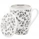 Caneca de Porcelana com Tampa e Filtro Lyor Xícara de Chá 31
