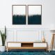 Quadro Pinheiros Neblina França 122x86 2-86x60 Caixa Marrom