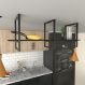 Prateleira Industrial Suspensa Teto Cozinha pratileira prateleira mdf nicho industrial nichos para cozinha prateleira