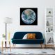 Quadro Planeta Terra 86x86 Filete Preto