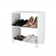 Sapateira para 4 pares de Sapatos Valencia Branca com rodinhas