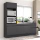 Armário de Cozinha Compacta com Rodapé Veneza Multimóveis MP2113.895 Preto