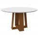 Mesa Isabela 135x135cm - Ypê/Off White