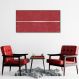 Quadro Vermelho Linha Minimalista 60x30 Filete Marrom