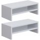 Kit 02 Suportes Para Monitor Stand Home Office Lap 63 cm L03 Branco - Lyam