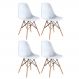Kit de 4 Cadeiras Eames Charles Eiffel Trevisul - Branco