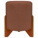Puff Decorativo Redondo Confortável Para Sala Penteadeira Eloah Suede Terracota