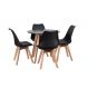 Conjunto Mesa Leda 80 cm + 4 cadeiras Leda
