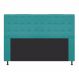 Cabeceira Estofada Dama 140 cm Casal Com Botonê Suede Azul Turquesa - Amarena Móveis