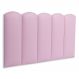 Cabeceira Solteiro Estofada Para Cama Box Kit 5 Placas Adesivas - Modelo Nuvem Courino Rosa