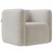 Poltrona para Sala de Estar Decorativa Quadrada Maggie K04 Veludo Bege - Mpozenato