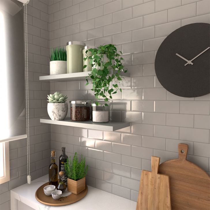 Kit com 2 Pratleleiras Corp Cinza