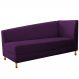 Recamier Valéria 140cm Lado Esquerdo Suede Roxo - Amarena Móveis
