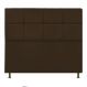 Cabeceira Estofada Damares 140 cm Casal Com Botonê Suede Marrom - Amarena Móveis