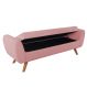 Recamier Bau Italia 1,40m Suede Rose - Inova Decor
