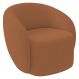 Poltrona para Sala de Estar Giratória Orgânica Garbin Z08 Boucle Terracota - Mpozenato