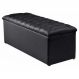 Calçadeira Recamier Baú Casal King 190cm Sofia Napa Preto - DS Estofados