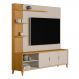 Home Estante Rack Napoli Para TV até 70 Polegadas Tauari/Off White Fosco