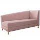 Recamier Valéria 140cm Lado Esquerdo Suede Rosê - Amarena Móveis