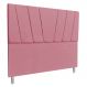 Cabeceira Casal 1,40m Italia Veludo Rosa - Pallazio
