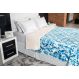 Manta Queen Fleece Quentinha Dupla Face Arome Arabesco Azul