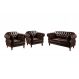 Sofá Chesterfield Capitonê 2 Lugares E 2 Poltronas Duquesa Para Sala Recepção - Couríssimo Café