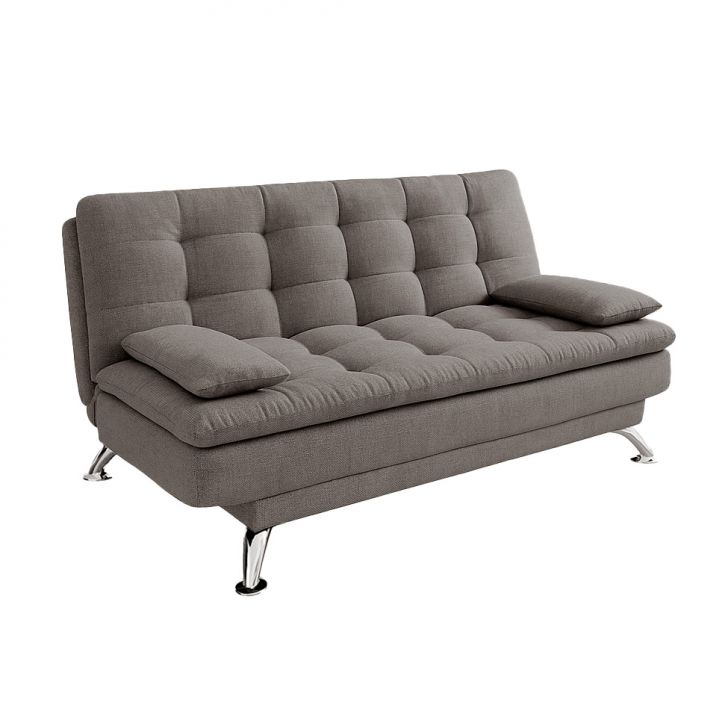 Sofá-Cama Casal 3 Lugares Premium Linho Cinza
