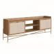 Rack Oslo 2 PT Hanover e Dourado 183 cm