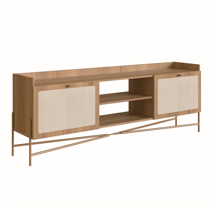 Rack Oslo 2 Pt Hanover E Dourado 183 Cm
