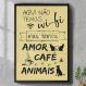 Quadro Decorativo Aqui não tem Wifi Mas Tem Amor-24x34Cm