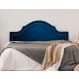 Cabeceira King Para Cama Box Provençal 193x60 Veludo Azul - Tachas Prata