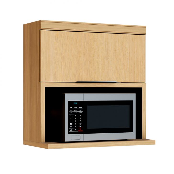 Armário Aéreo com Nicho Marquesa 100% MDF 1 Porta Nature