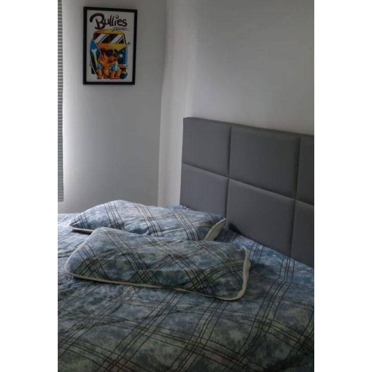 Cabeceira Estofada King 6 Blocos Não é Segredo Facto Cinza Escuro 195x60