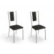 Conjunto com 2 Cadeiras Lisboa Preto