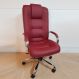Cadeira Giratória Escritório Classic Presidente Vermelha Relax Base Cromada c/ Rodizio - 100% Nacional
