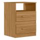 Mesa de Cabeceira Apolo 2 Gavetas 46 cm Freijo Moval