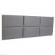 Cabeceira Queen Estofada Para Cama Box Kit 6 Placas Adesivas - Modelo Retangular Suede Cinza