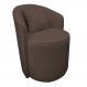 Poltrona Redonda Serena Suede Marrom Base Fixa C05 - D'Rossi