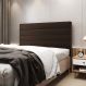 Cabeceira Atlas 195 para Cama King N-027 Veludo Marrom Chocolate Aradecor