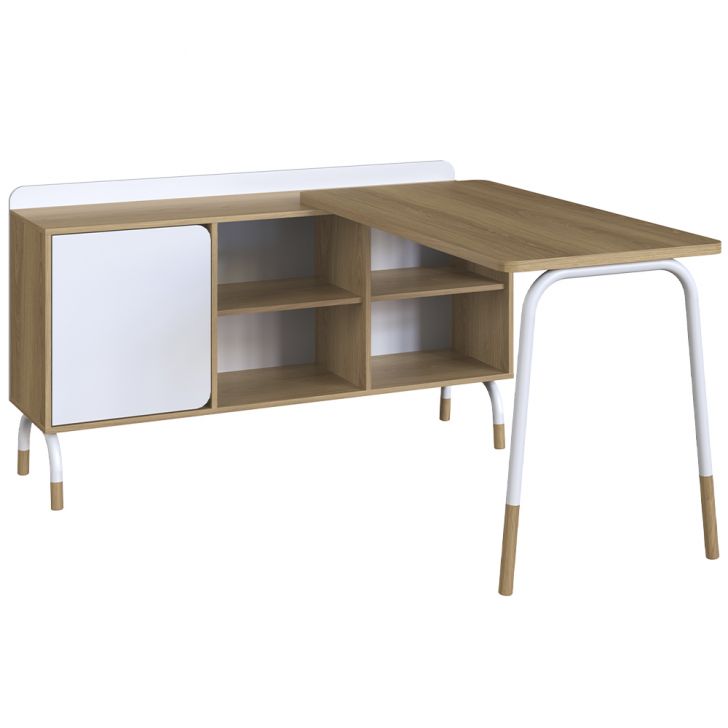 Mesa Escrivaninha Em L 28004 Hanover Branco Artesano