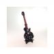 Mini Guitarra Decorativa Caveira Personalizada Madeira 27x8Cm