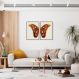 Quadro Asas de Borboleta Boho 88x60 2-60x43 Filete Marrom