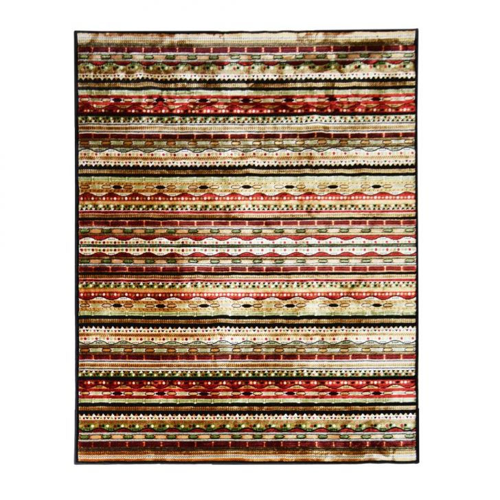 Tapete Vintage Retangular Veludo 198x250 Cm Colorido