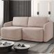 Sofá Cama Modulado Retrátil e Reclinável Decorativo Varsóvia 236cm Veludo Rosê G33 - Gran Belo
