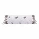 Rolo Decorativo Bordado 200 fios Mondrean Branco Vilela Enxovais 2 peças