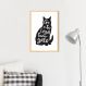 Quadro Frase Gente legal tem Gato 86x60 Caixa Marfim