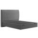 Cama Casal Flutuante Baú Cabeceira 140cm Fly S05 Linho Cinza - Mpozenato